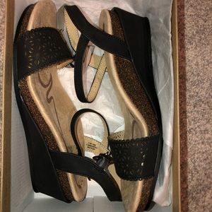 Axxiom Shoes For Life Black Wedges